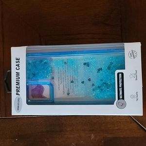 Samsung A51 5G premium blue sparkle liquid case